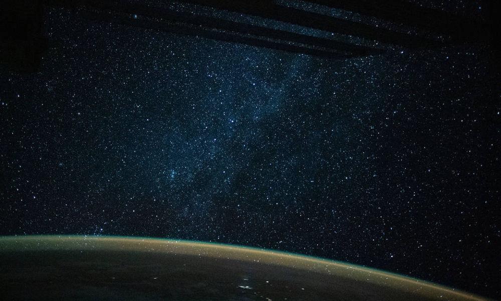 milky way as seen from the international space station.